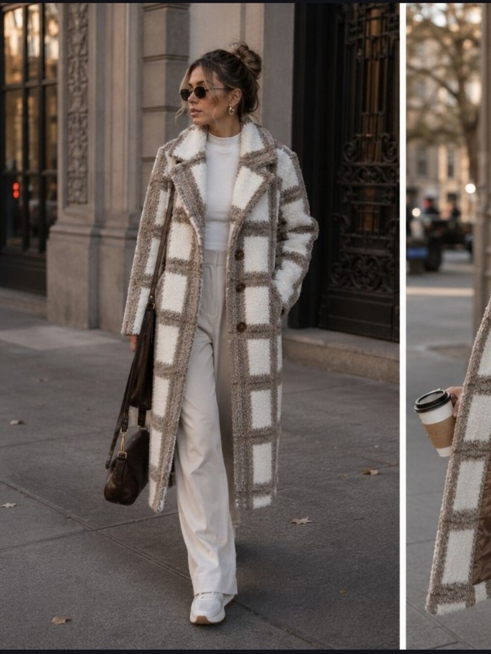 Anthropologie NVLT Plaid Teddy Coat